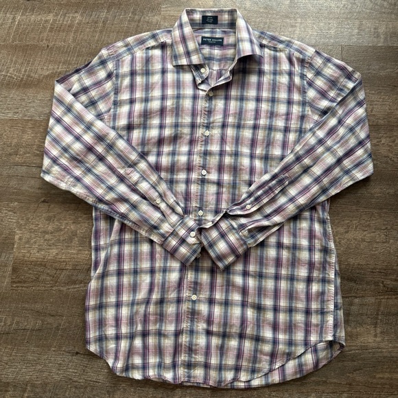 Peter Millar Other - Peter Millar Plaid Men’s Button‎ Down Shirt Size Medium